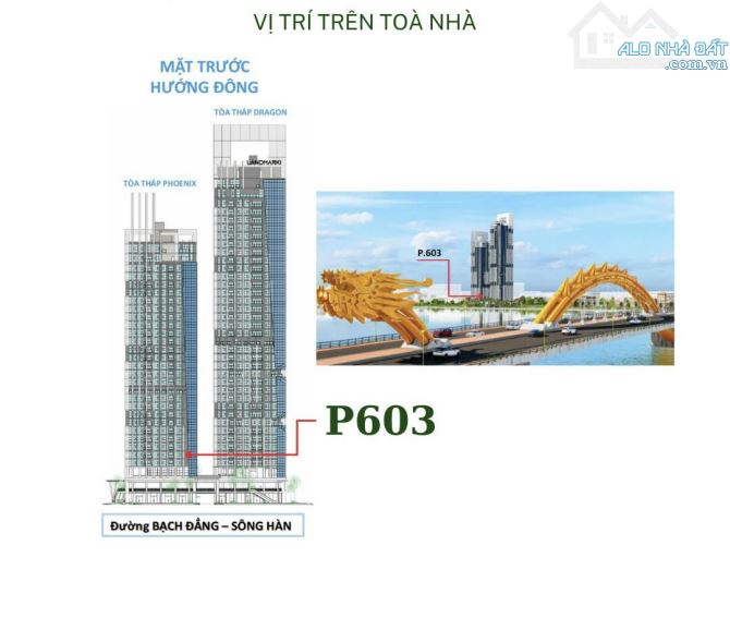 Căn góc 2PN view sông Hàn, cầu Rồng siêu hiếm tại Landmark Đà Nẵng