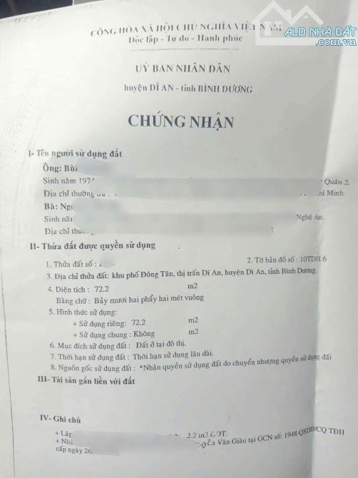 Nhà gần chợ Dĩ An Phường Dĩ An Bình Dương - 7