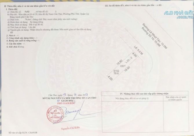 BÁN NỀN GỐC ĐƯỜNG LÊ NHỰT TẢO VÀ ĐS 55 ĐỐI DIỆN CHỢ - 1