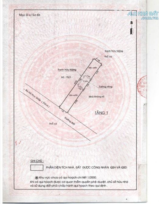 Bán lô đất Tài sản thanh lý, vị trí đẹp TL48, Q12, gần Hà Huy Giáp, DT 7x44m, 9,1tỷ - 2