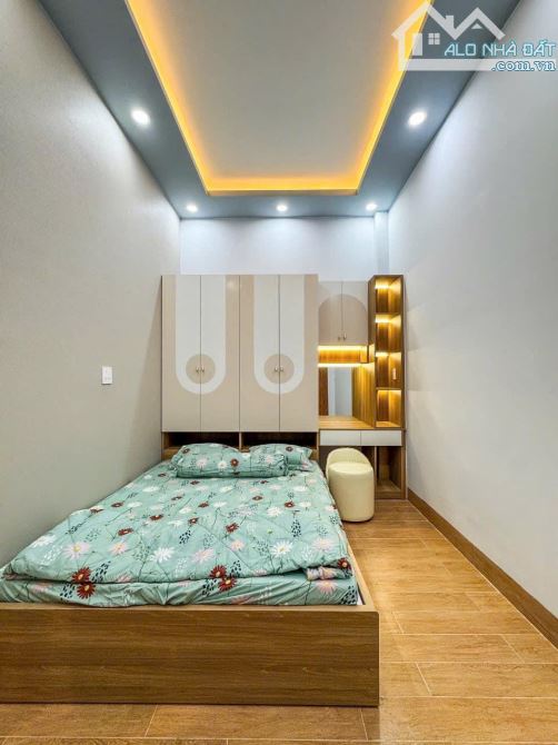 bán nhà lầu mới xây full nội thất 3pn khu tiểu dự án nhi đồng giá 4,2 tỷ lộ ô tô 64m2 thổ - 3