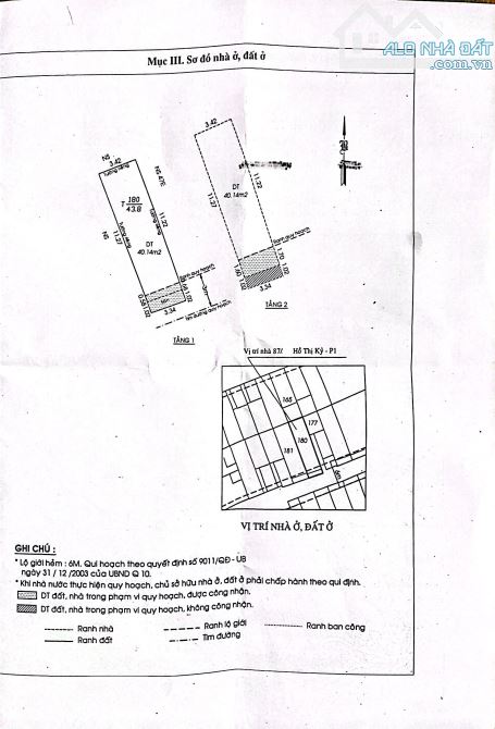 Bán đất kèm căn nhà hẻm 87/ Đ.Hồ Thị Kỷ, Quận 10. Diện tích 44m2 SHR 2 tầng chỉ 2,75 tỷ - 4