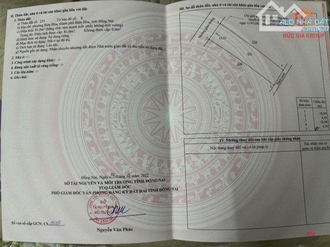 Bán đất bửu hòa, sổ hồng thổ cư ngay sau công ty pouchen ! - 4