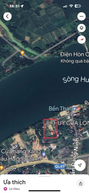 Bán đất view sông cư chánh 2 ,Có nhà mái thái mới xây,Thủy Bằng, Tp Huế