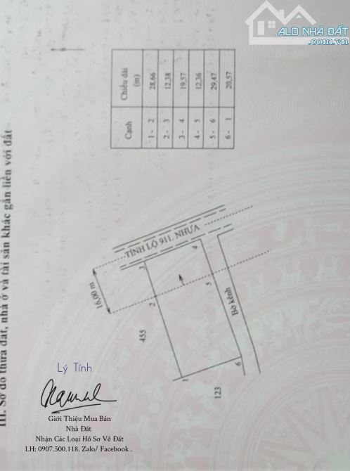 BÁN ĐẤT TÌNH LỘ 911. SONG LỘC TRÀ VINH. Cách Ql60 700m.