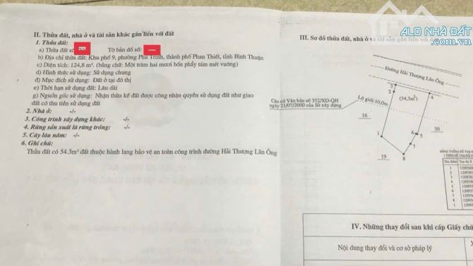 Bán lô 125m2 mặt tiền hải thượng lãng ông gần trường tiểu học phú trinh