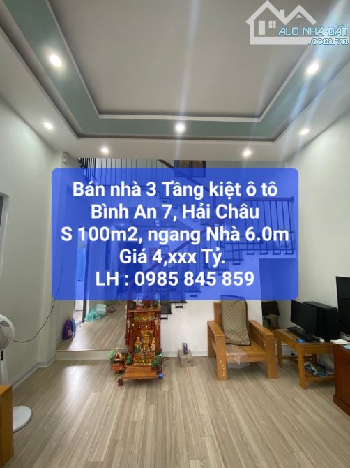 BÁN NHÀ 2 TẦNG S100m2 KIỆT OTO  BÌNH AN 7 GẦN TIỂU LA GIÁ RẺ NHẤT KHU VỰC