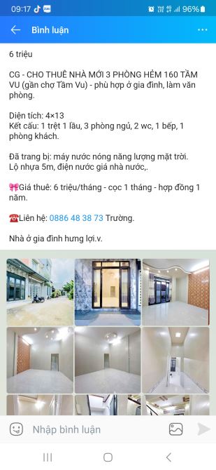 Nhà mới 3 phòng gần chợ Tầm Vu - 1