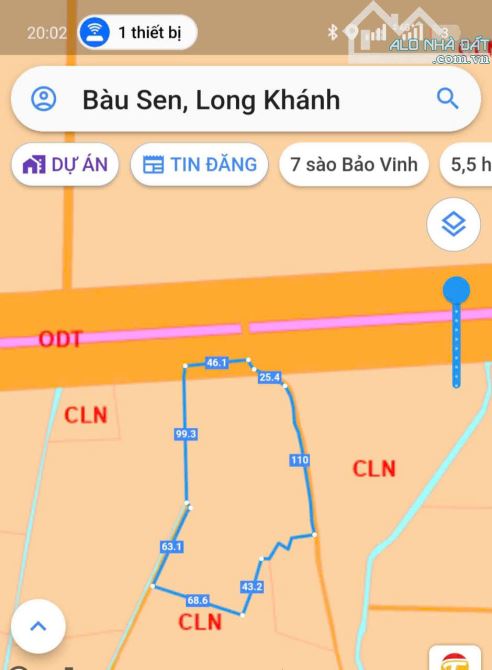 Bán đất tại Phường Bàu Sen, Long Khánh, Đồng Nai diện tích 20000m2 giá 40 Tỷ - 1