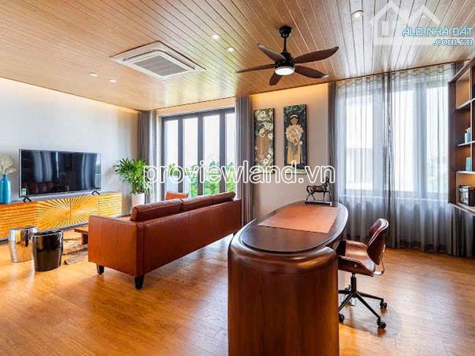 Villa cho thuê tại khu Villa Thủ Thiêm, Thạnh Mỹ Lợi, 217m2, 1 hầm + 4 tầng, 3PN - 1