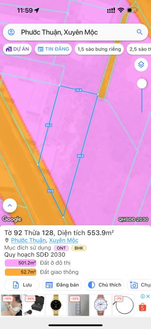 Cần bán lô đất và nhà mặt tiền đường nhựa khu dân thuộc xã Phước thuận - 2