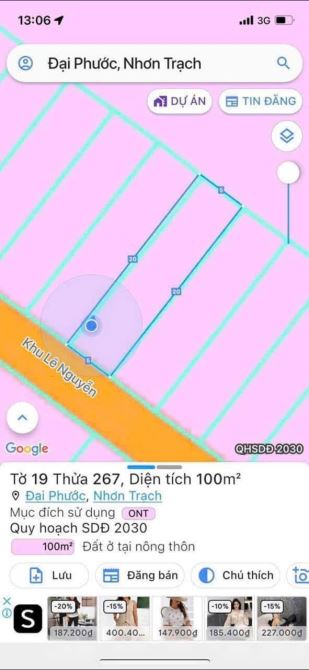 💥💥 Đất KDC Lê Nguyễn Đại Phước 5x20m. Cách Phà 2km - 3