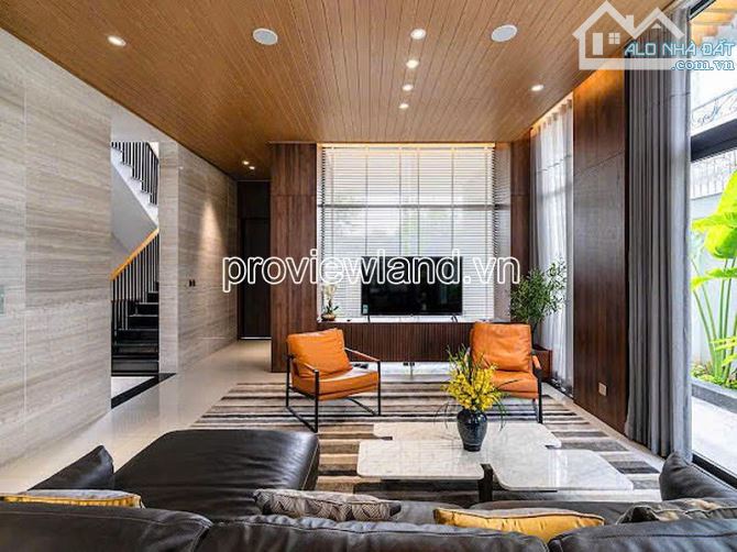 Villa cho thuê tại khu Villa Thủ Thiêm, Thạnh Mỹ Lợi, 217m2, 1 hầm + 4 tầng, 3PN - 5