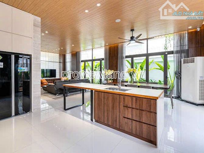 Villa cho thuê tại khu Villa Thủ Thiêm, Thạnh Mỹ Lợi, 217m2, 1 hầm + 4 tầng, 3PN - 7