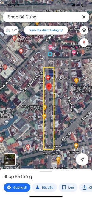 CHO THUÊ 200M2 HAI BÀ TRƯNG TP HUẾ ĐOẠN ĐẸP NHẤT - 2