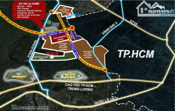 Đất Chính chủ Giá RẼ Đối Diện Ecopark 220ha, 1-0m2, Ecopark Bến Lức, Sổ Hồng Riêng, 1tỷ9 - 3