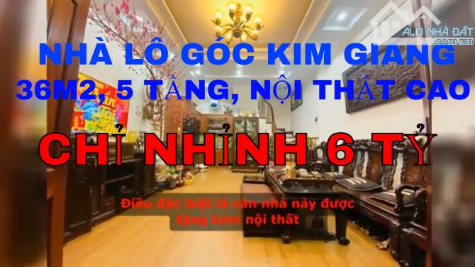 BÁN NHANH NHÀ PHỐ KIM GIANG, 5 TẦNG, TẶNG NỘI THẤT, Ở NGAY, GIÁ CHỈ 6.68 TỶ