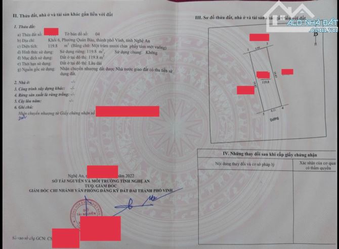 Đất phường Quán Bàu - mặt đường Xuân Thái Cần bán ô đất mặt đường Xuân Thái, từ ô đất giữa - 1