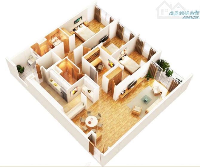 Chung cư cao cấp Mandarin Garden, Hoàng Minh Giám 168m2 tầng trung 4PN, giá 17 tỷ - 7