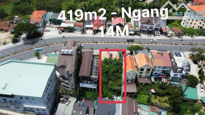 Đất 419m2. Ngang 14m. Mặt Tiền Ba Tháng Tư. P3. Đà Lạt. Kinh Doanh Đa Ngành Nghề. 45 Tỷ TL