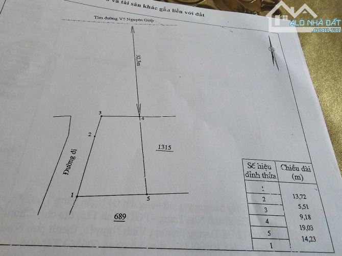 Bán lô đất 2 mặt tiền đường Võ Nguyên Giáp - Thôn Võ Kiến - Xã Diên An - H. Diên Khánh - 1