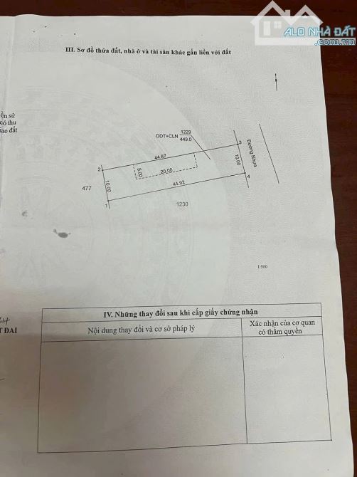 Bán gấp đất thị trấn giá cực rẻ 10x44 có 80 thổ cư - 1