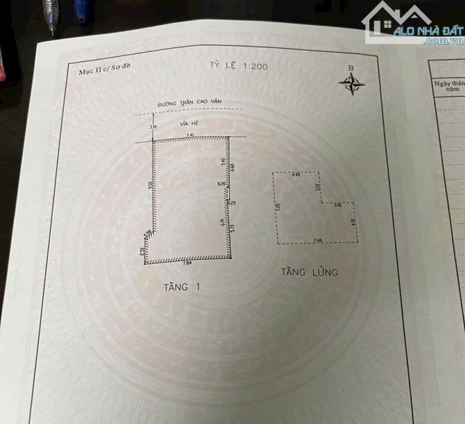 Mặt tiền Trần Cao Vân Đoạn gần Bệnh Viện Bình Dân. S= 91m2 ngang 7.4 m giá: 10.2 tỷ