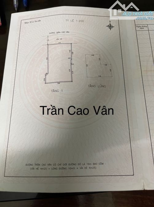 🔥 Mặt tiền đường Trần Cao vân , 91m2 ngang 7m4 , giá ưu đãi