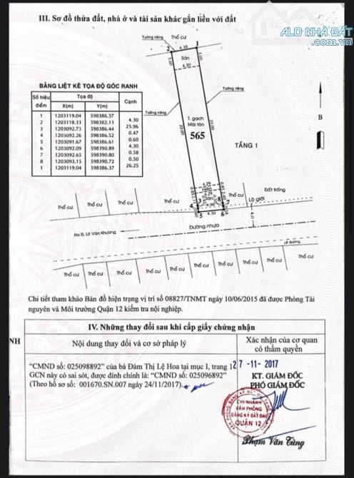 Bán nhà 4,3 x 27 mặt tiền nhánh Trần Thị Cờ, sổ 117m2 cực đẹp - 2