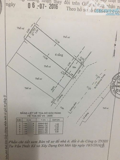 Bán nhà 1/ Phan Huy Ích, gần siêu thị Emart, DT 4x15.5m, CN 62m, 4tầng, HXH 12m kinh doanh - 2