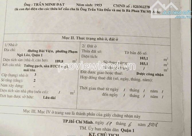 Bán Nhà mặt tiền Bùi Viện, Q1, khu phố Tây, 2 tầng, 7.2x20m đất, giá 51 tỷ - 2