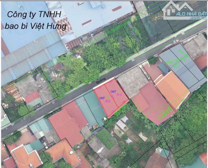 Siêu phẩm 55,8m2 đất ở Như Phượng Thượng - Trung tâm xã Long Hưng - Văn Giang đường 2 ô tô - 3