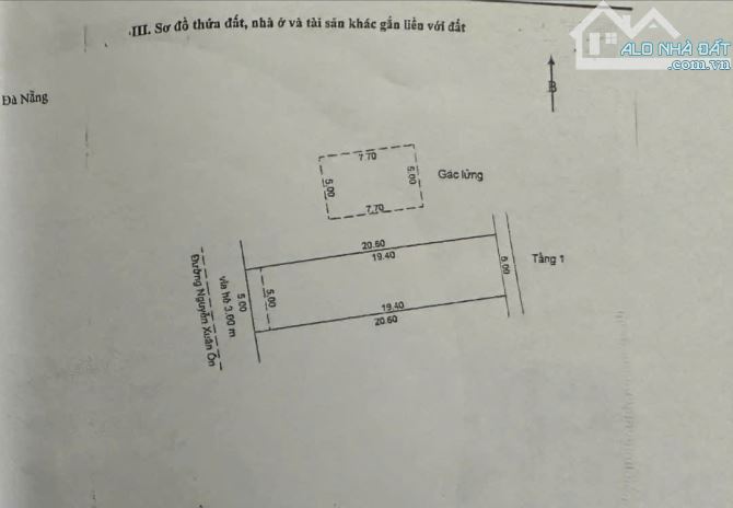 Nhà cấp 4 mặt tiền Nguyễn Xuân Ôn, Hải Châu Đà Nẵng. S= 103m2 Giá: 6 tỷ 50 triệu