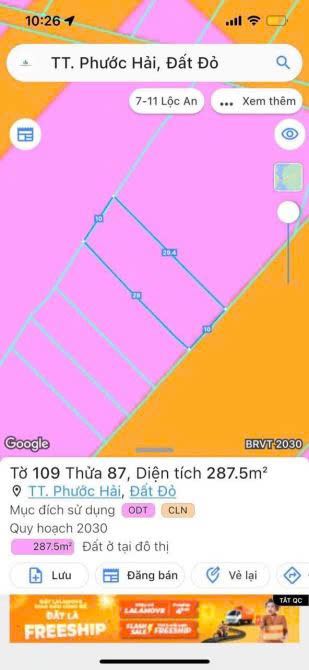 MẶT TIỀN NGUYỄN VĂN LINH – TT PHƯỚC HẢI – ĐƯỜNG LỚN KINH DOANH BUÔN BÁN