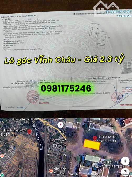 ❌ Cần Bán Gấp - Giảm nhanh ❌ 🔥 Vĩnh Châu - Vĩnh Hiệp cạnh Gói 8 Mỹ Gia. • Lô góc 2mt đườn