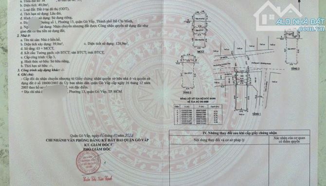 Bán nhà mặt tiền đường số 1 Lê Đức Thọ, P13, Gò Vấp. DT 3,8x14m, 4tấm mới, giá 7,9tỷ - 1