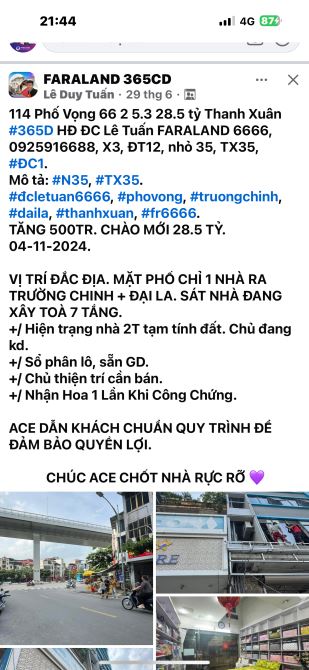 nhà mặt phố nguyễn hy quang lõi đống đa, kd đắc địa 46Mx6Tx5,2MT nhỉnh 20 tỉ - 1