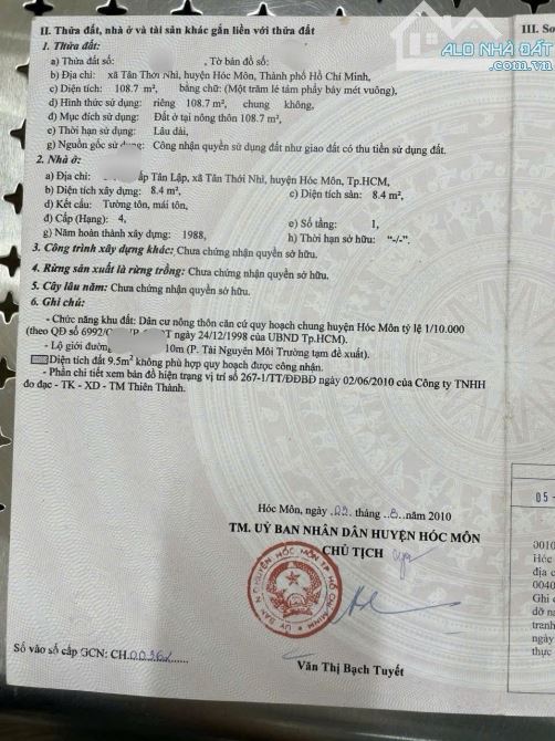 Tết tới nợ dí bán gấp nhà trước tết để trả nợ ngay Tân Thới Nhì 12,Hóc Môn Sổ Riêng 920Tr - 6