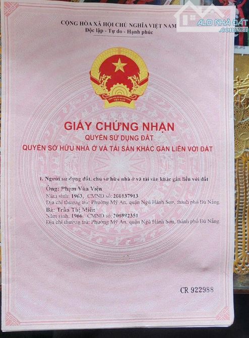 Nhà 3 Tầng đường 10m5 Đoàn Khuê, (gần Bùi Tá Hán) 100m2, giá 7 tỷ TL