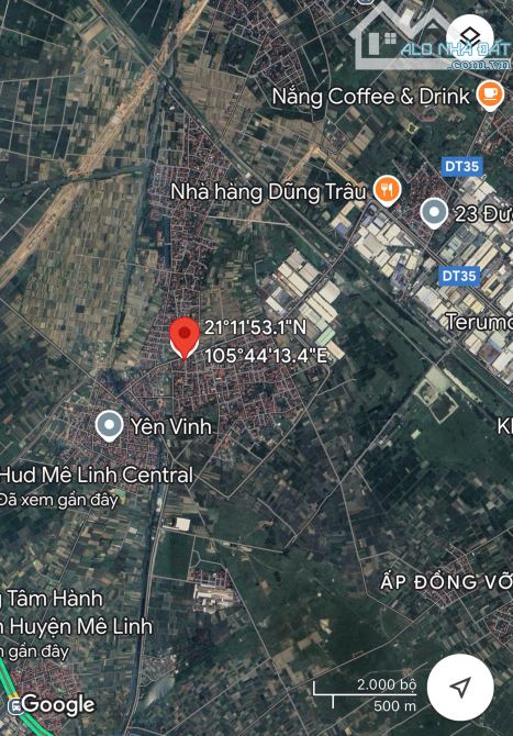 Đất kinh doanh đầu tư mặt đường 35, sát KCN Quang Minh Mê linh, gần đường 48 đi Vành Đai 4 - 1