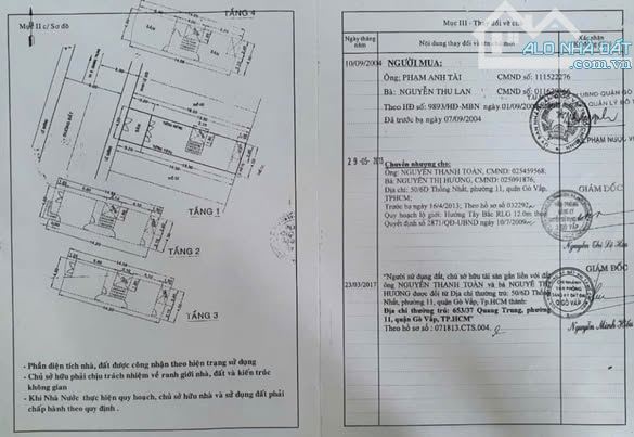 Bán nhà Nhà hẻm 653/37 Quang Trung, Phường 11, Gò Vấp, Hẻm 10m thông, 4,5x17m, Cn 74,3 - 1