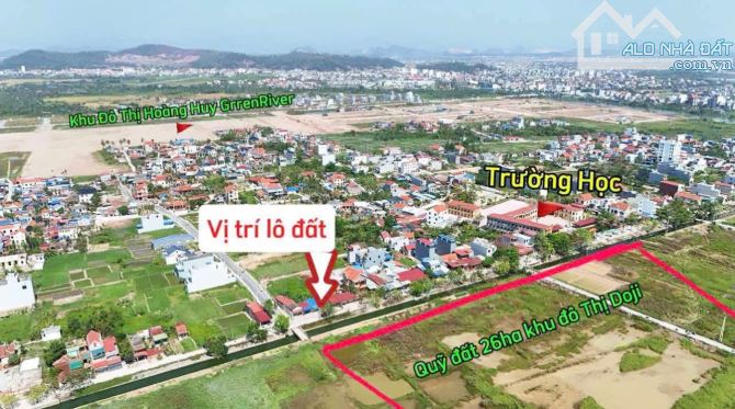 Chào bán lô đất 100m2 trục đường Cầu Huê buôn bán kinh doanh tốt Hoa Động Thuỷ Nguyên Hải - 1