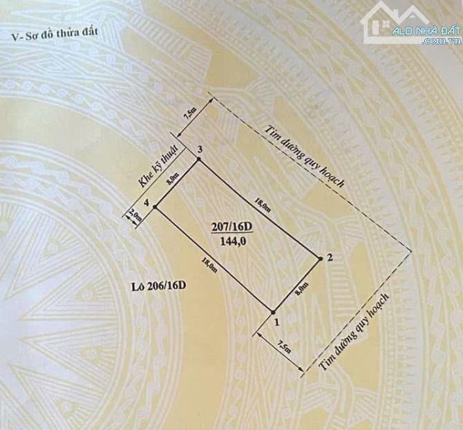 Lô góc 144m2 lô 16D Lê Hồng Phong - Ngang 8m dài 18m - Đường 15m - 2