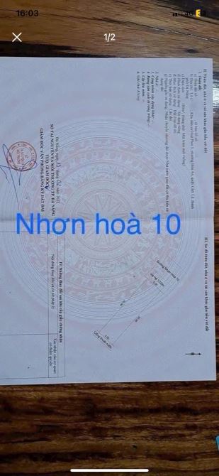 BÁN ĐẤT NHƠN HÒA 10 GIÁ 2,8 TỶ