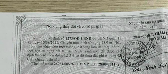 🔥🔥Bán đất thổ cư (4mx20m) 80m2, đường Thạnh Xuân 22. Q12, - 1