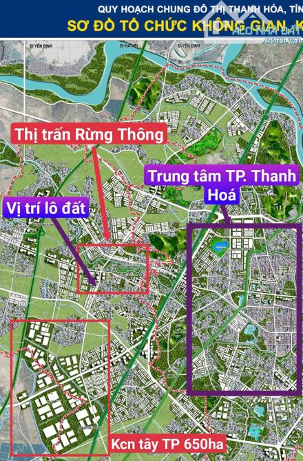 Siêu rẻ, lô góc 2 mặt tiền đại đô thị TP Thanh Hóa 95m2 mặt tiền 5m cách Ql47 200m - 1