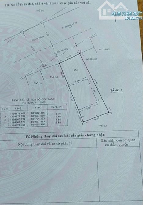 Bán Đất hẻm 183/58 Đường số 28, Phường 6, Gò Vấp, Hẻm 10m thông, 5,7 NH 6,6x16,5m - 2