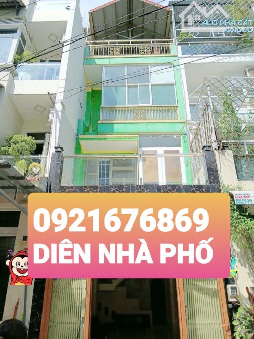 bán nhà 4 tầng hẻm 8m đường phan huy ích..phường 15 ..tân bình ...dt 64m ..4x16 ...giá 7.4 - 4