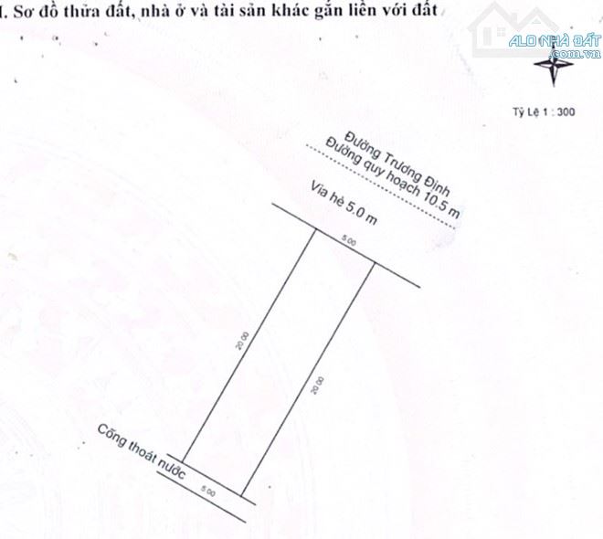 Bán đất mặt tiền Trương Đinh. Sạch Đẹp. Đối diện Trường học. DT: 100m2. Giá 8 tỷ TL