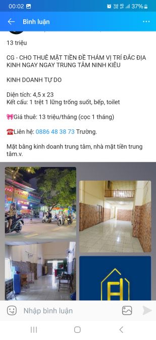 Mặt tiền Đề Thám đắc địa kinh doanh tự do - 1